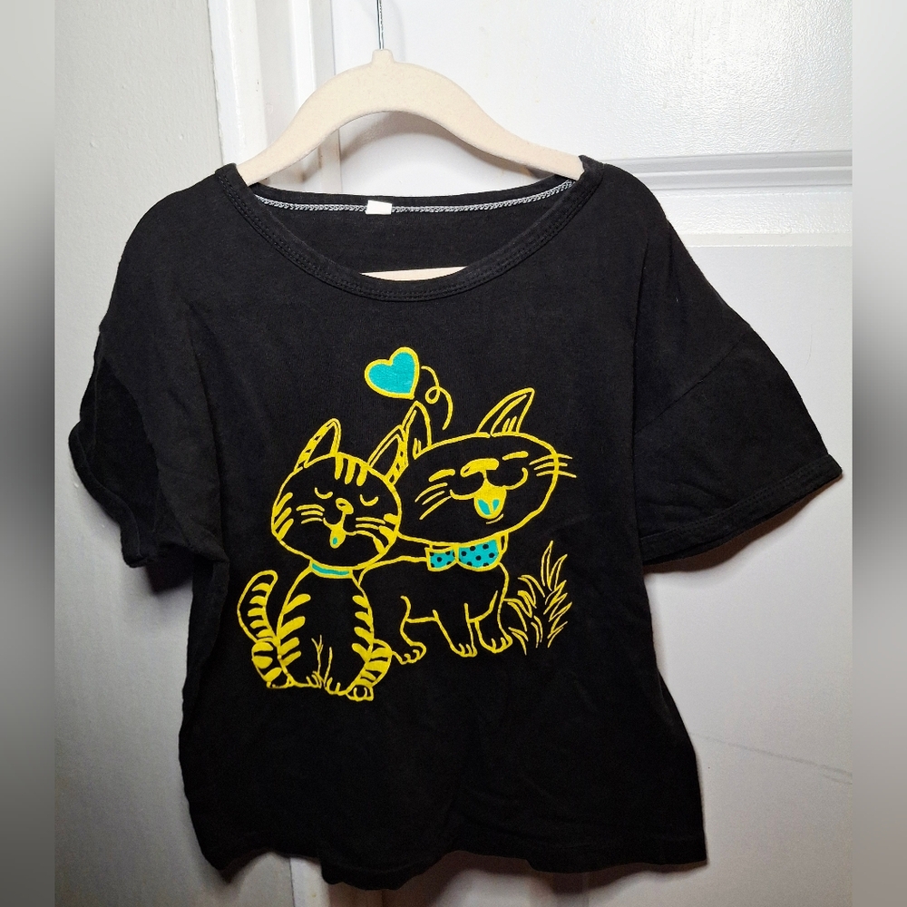 Vintage 80s 🐱💚Kitty Love Short Sleeve Tee (5/6)